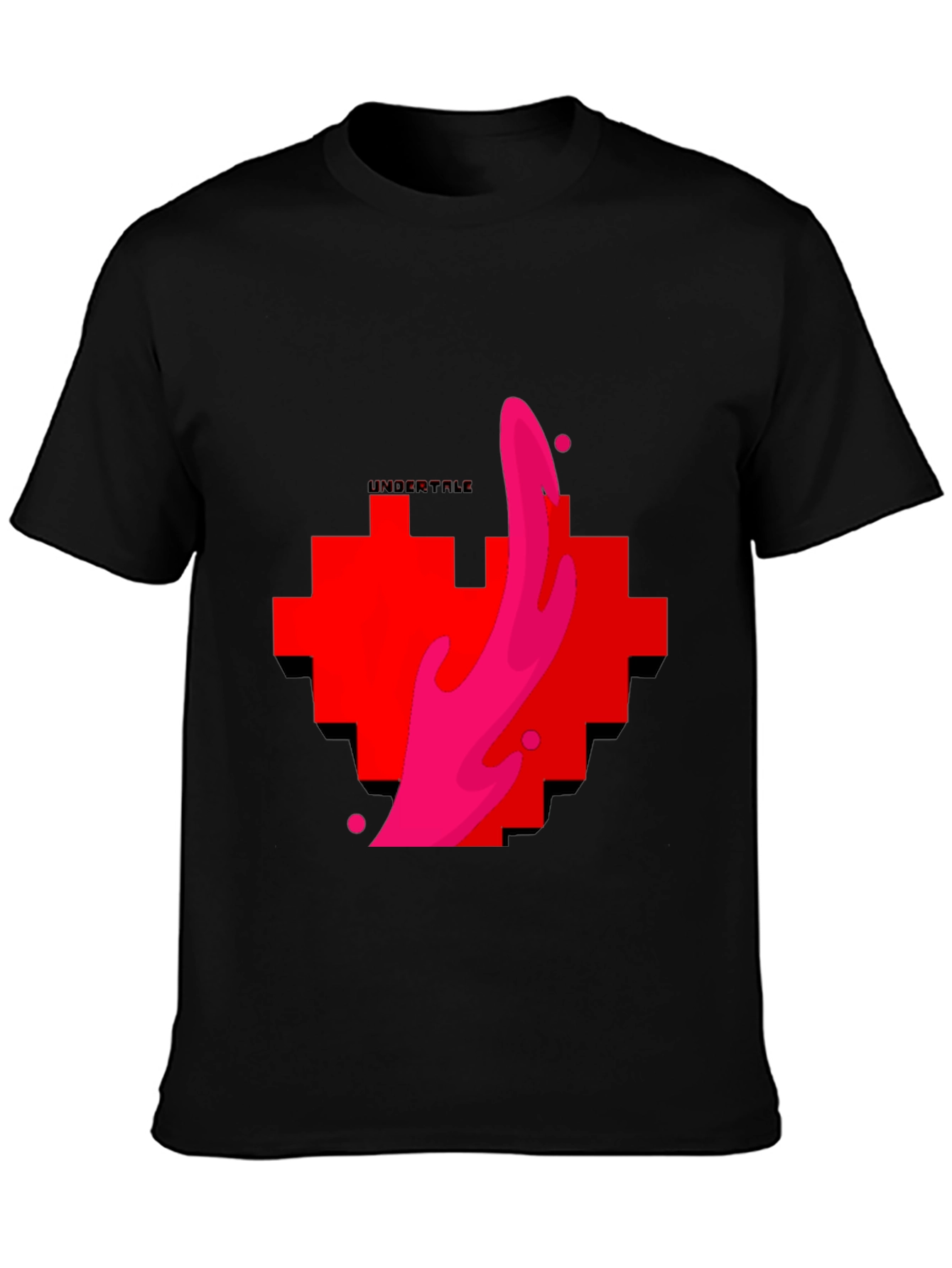 Undertale Heart Pixel Graphic Tee - Black