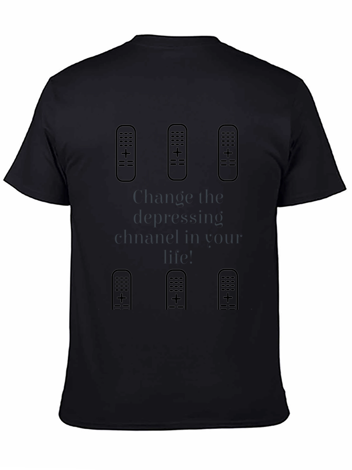 Change the Depressing Channel Black Tee