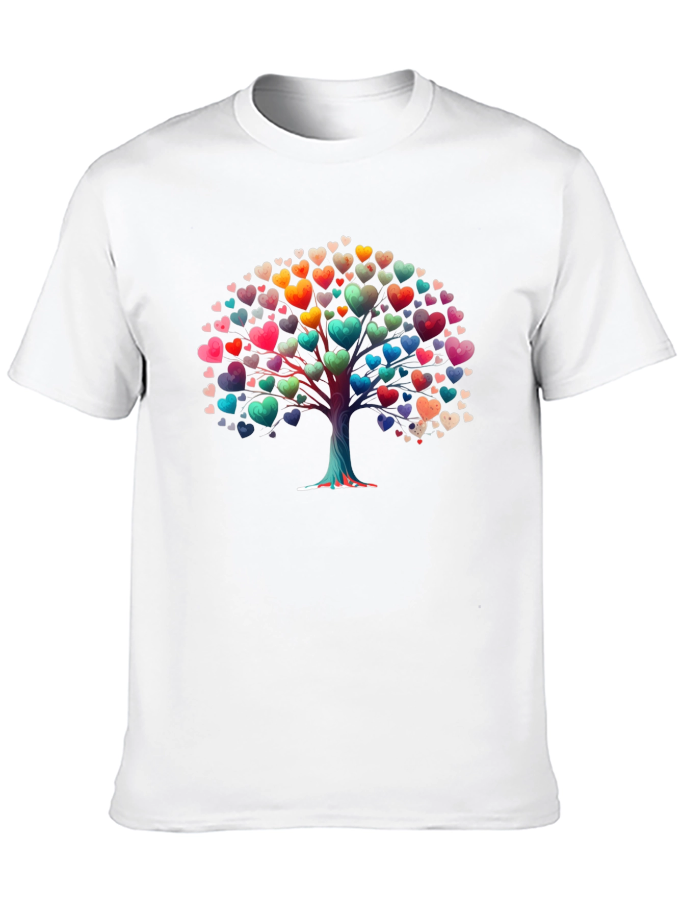 Heart Tree Graphic T-Shirt - Black Cotton Tee