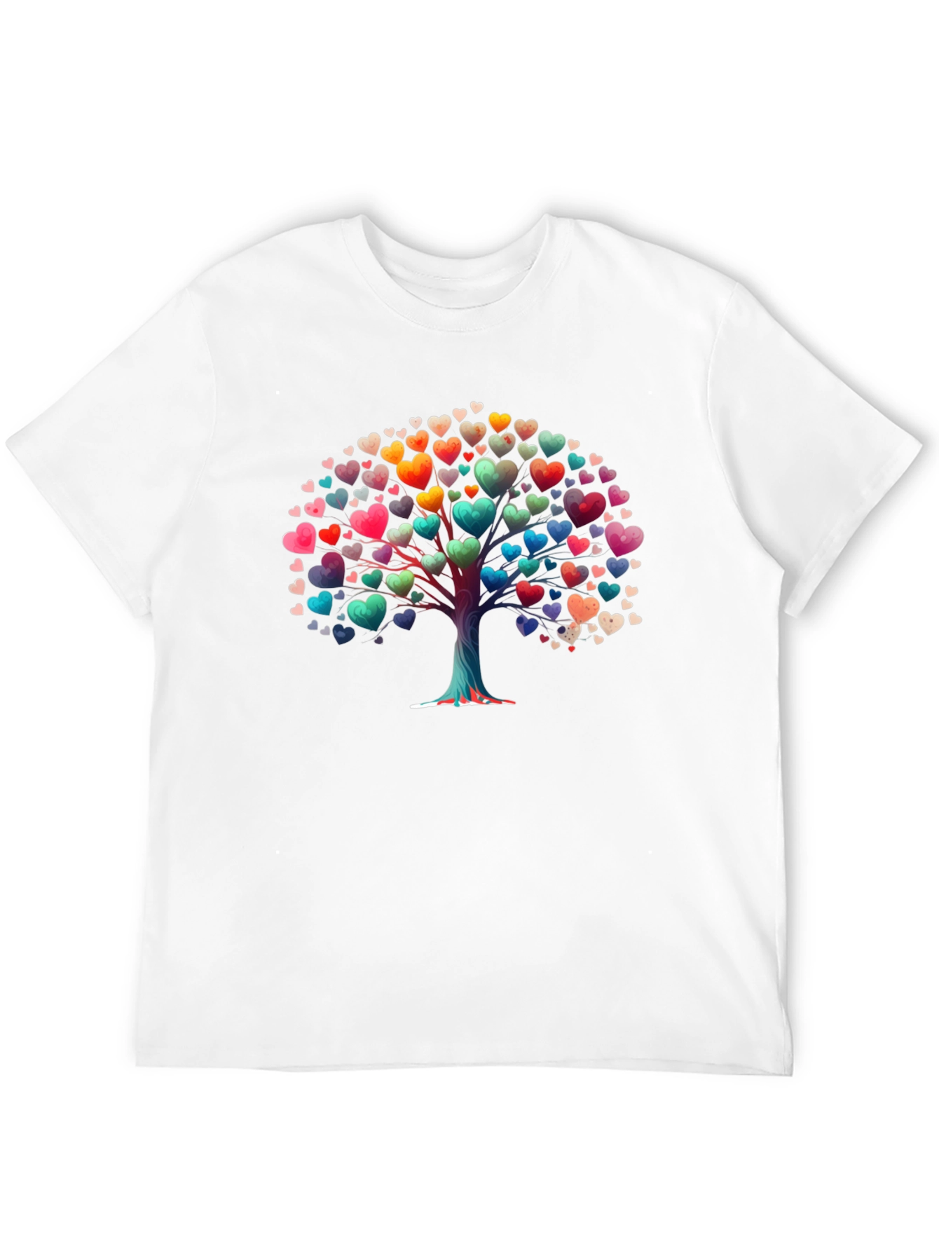 Heart Tree Graphic T-Shirt - Black Cotton Tee