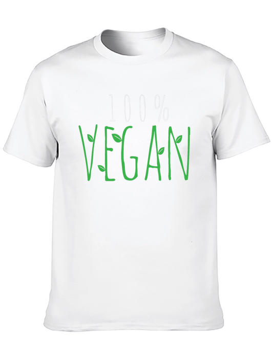 100% Vegan Graphic Tee - Black Casual Shirt