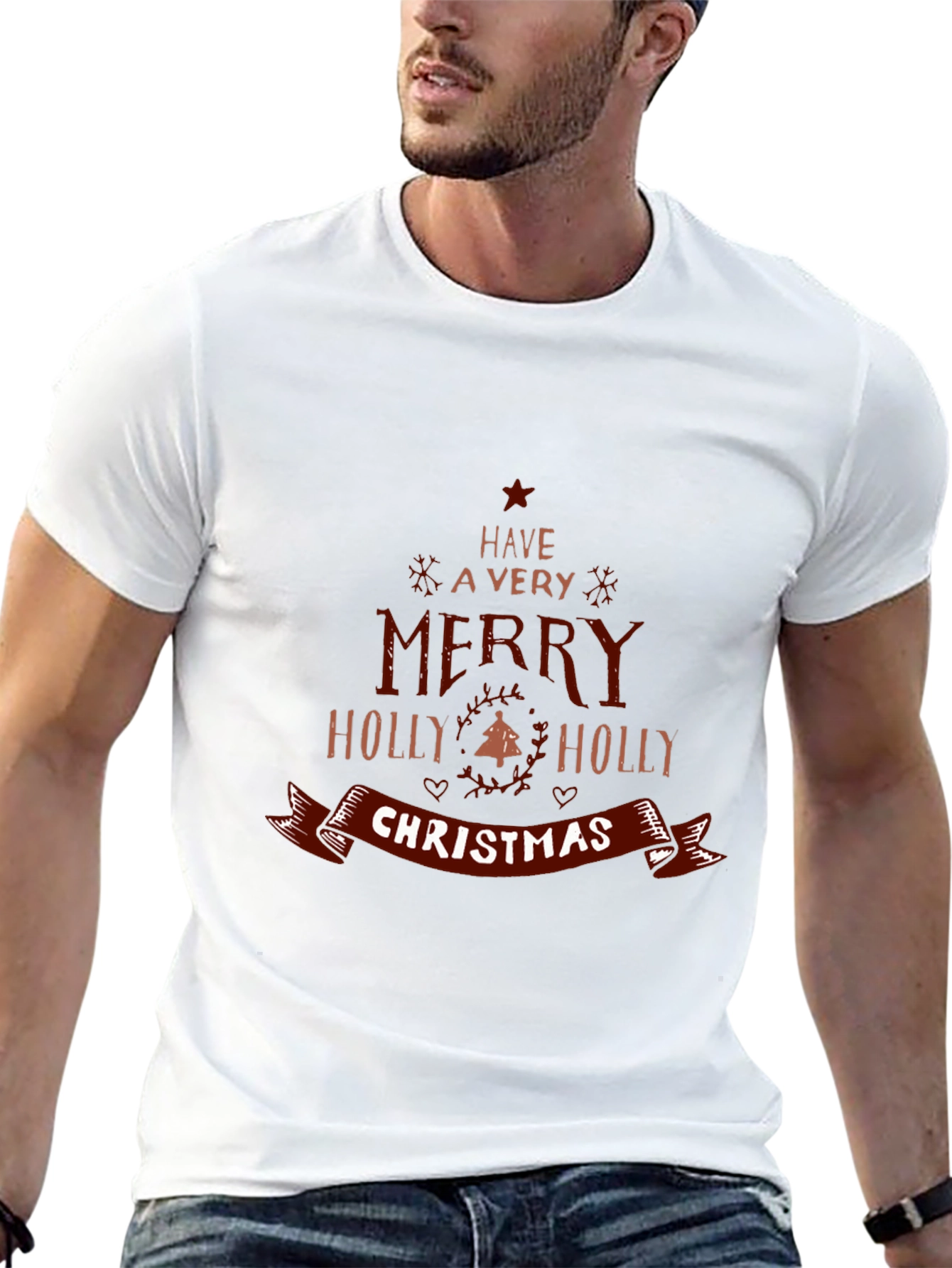 Merry Christmas Graphic Tee - Holiday Cheer T-Shirt