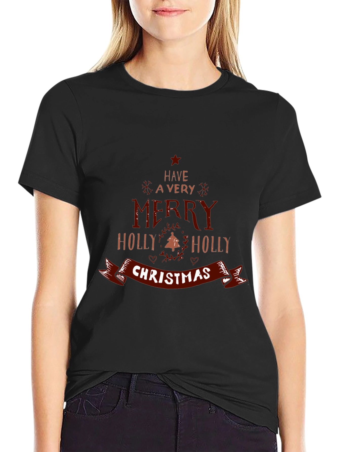 Merry Christmas Graphic Tee - Holiday Cheer T-Shirt