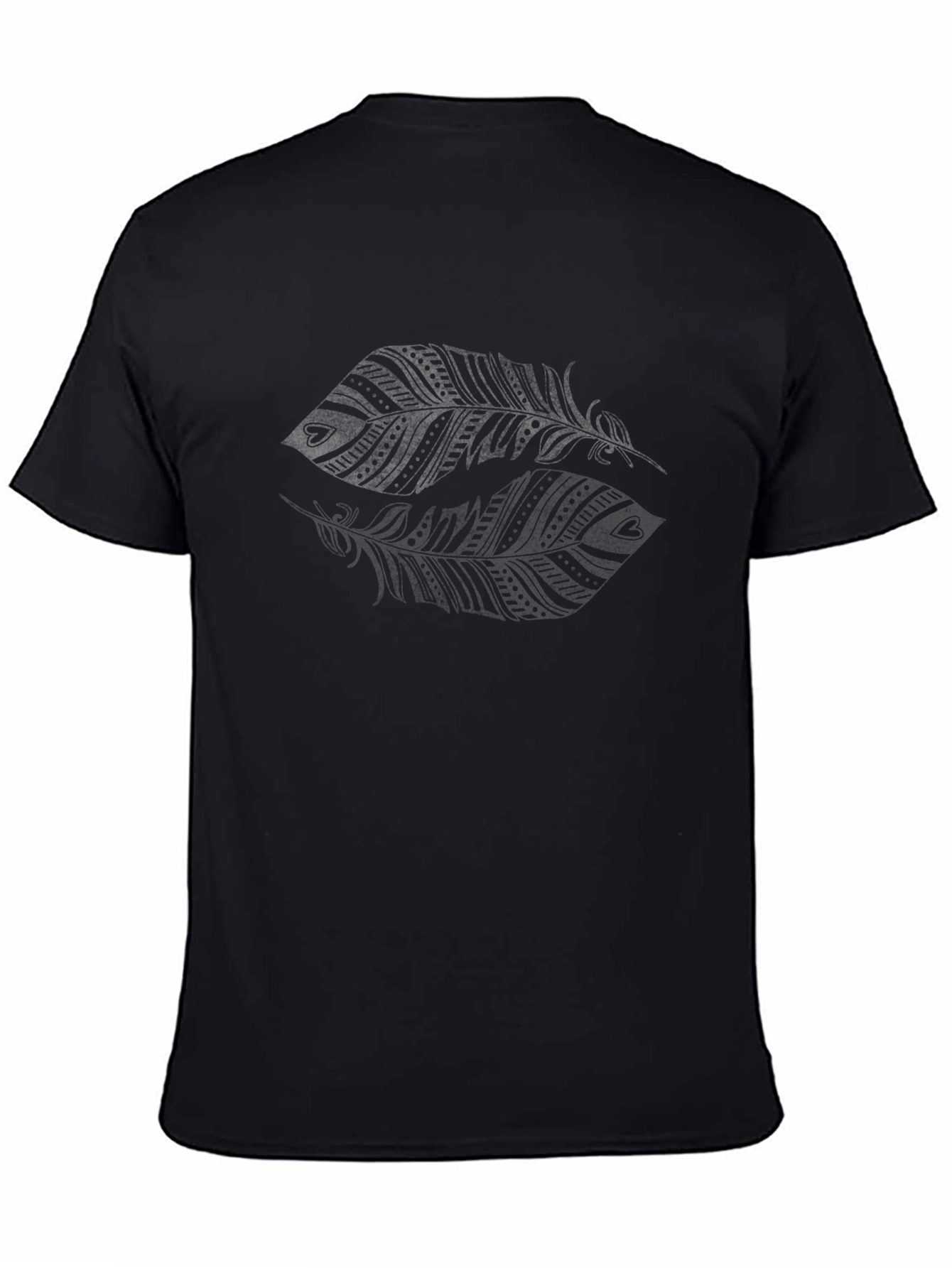 Feather Graphic Black T-Shirt - Stylish and Unique