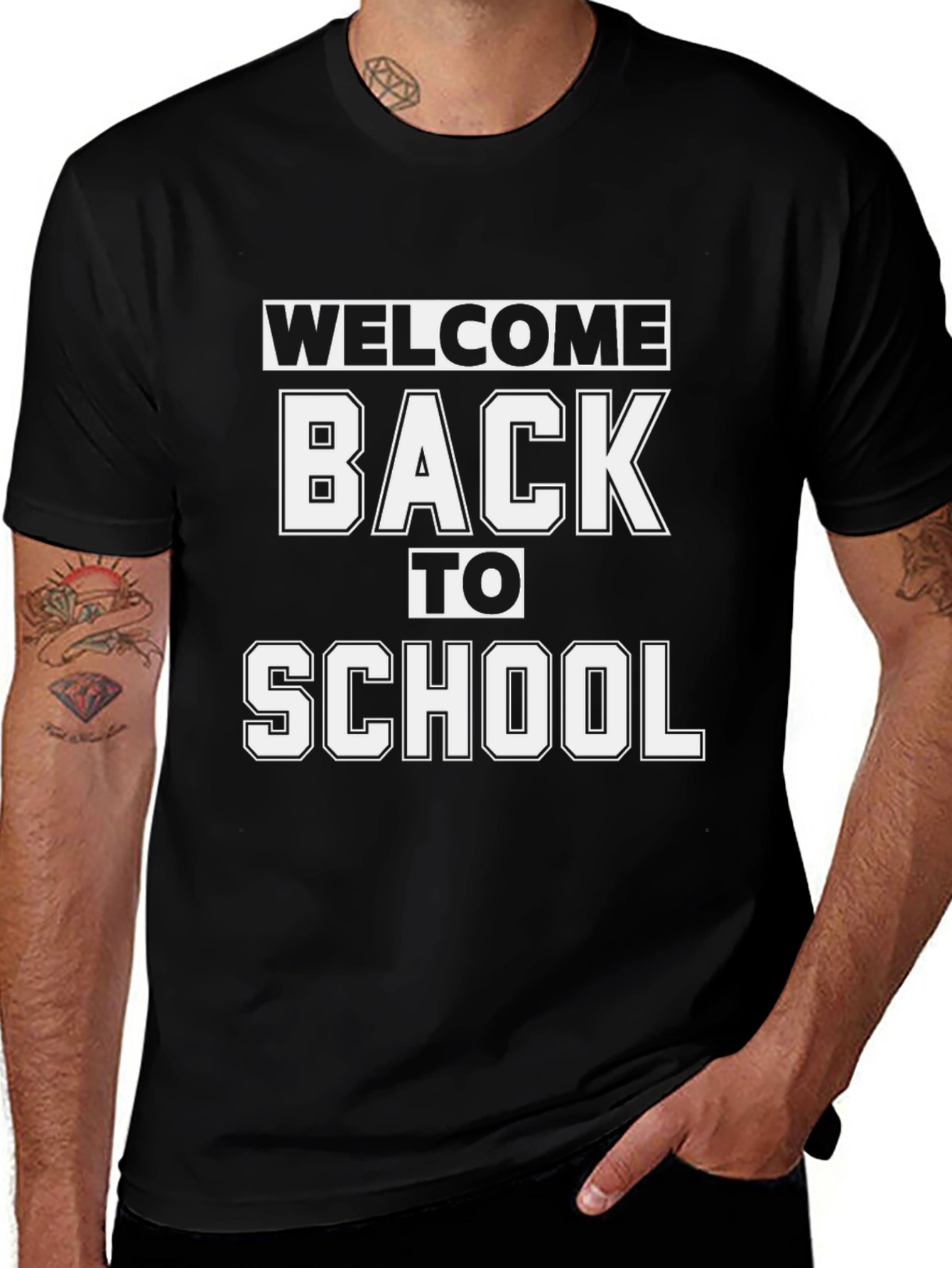 Welcome Back To School T-Shirt - Black