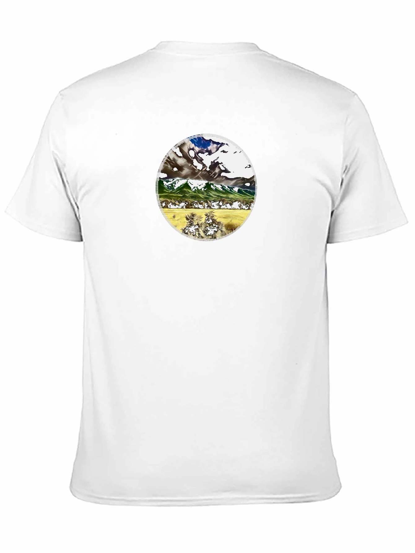 Mountain Landscape Graphic Tee - Black