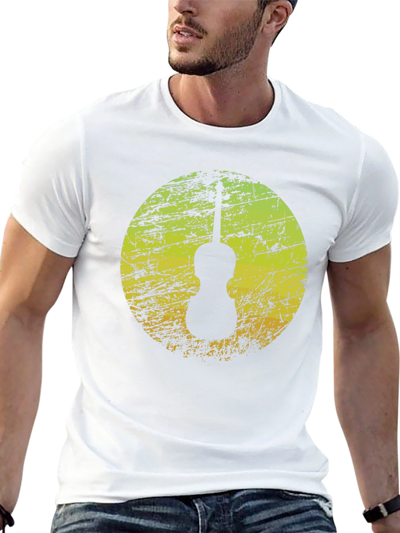 Grunge Guitar Silhouette T-Shirt