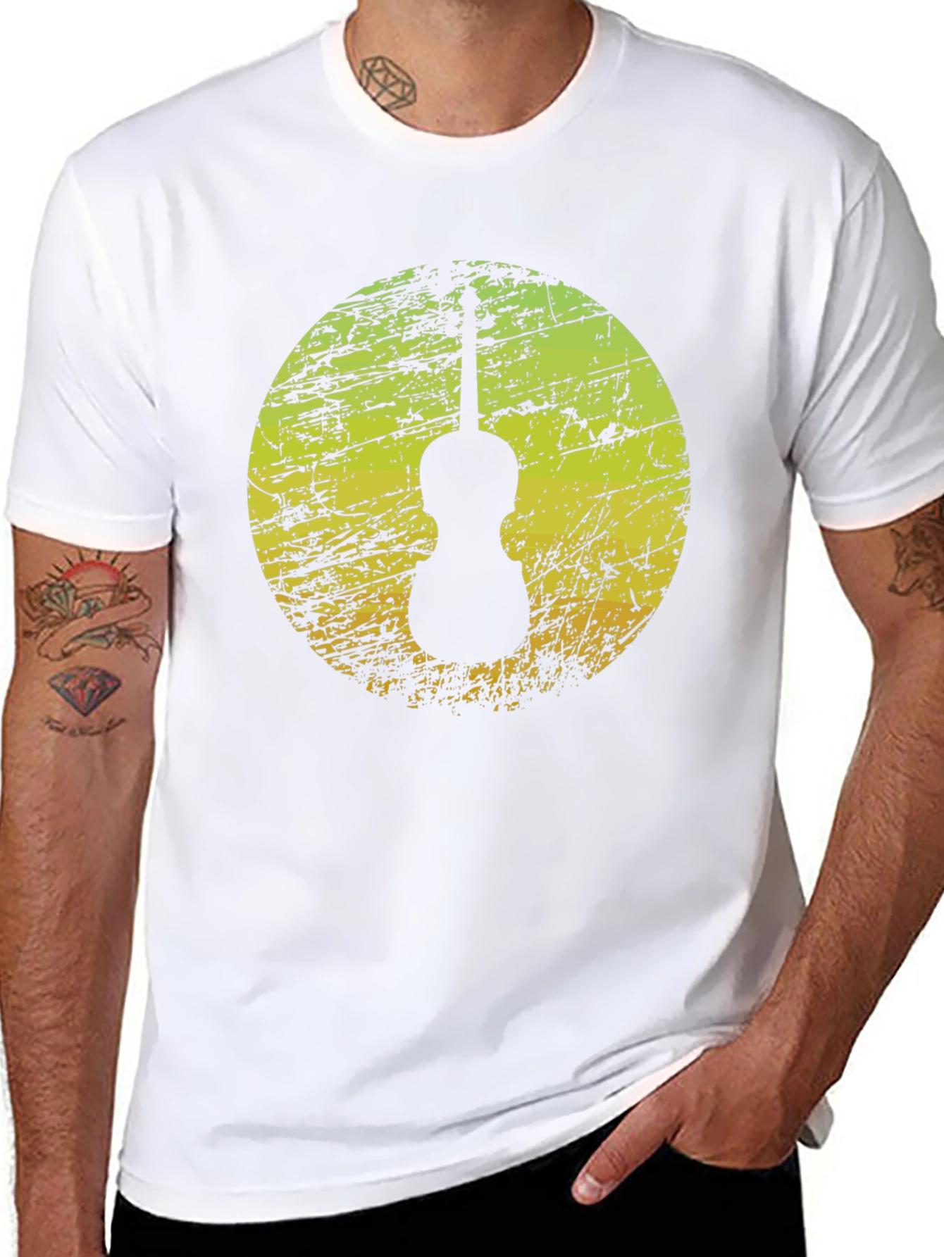 Grunge Guitar Silhouette T-Shirt