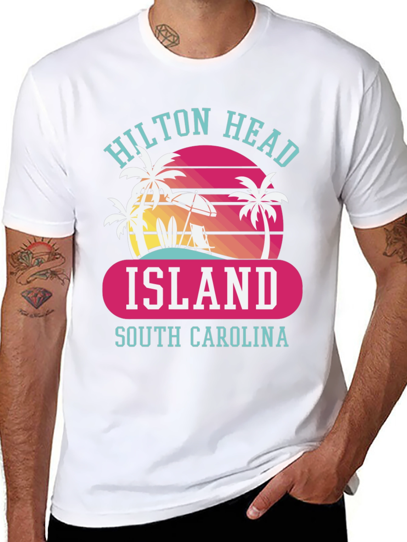 Hilton Head Island Tee - Retro Beach Design