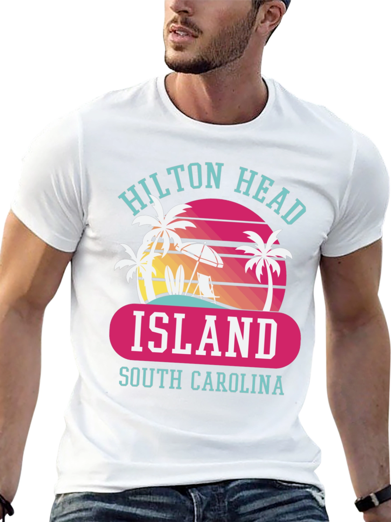 Hilton Head Island Tee - Retro Beach Design