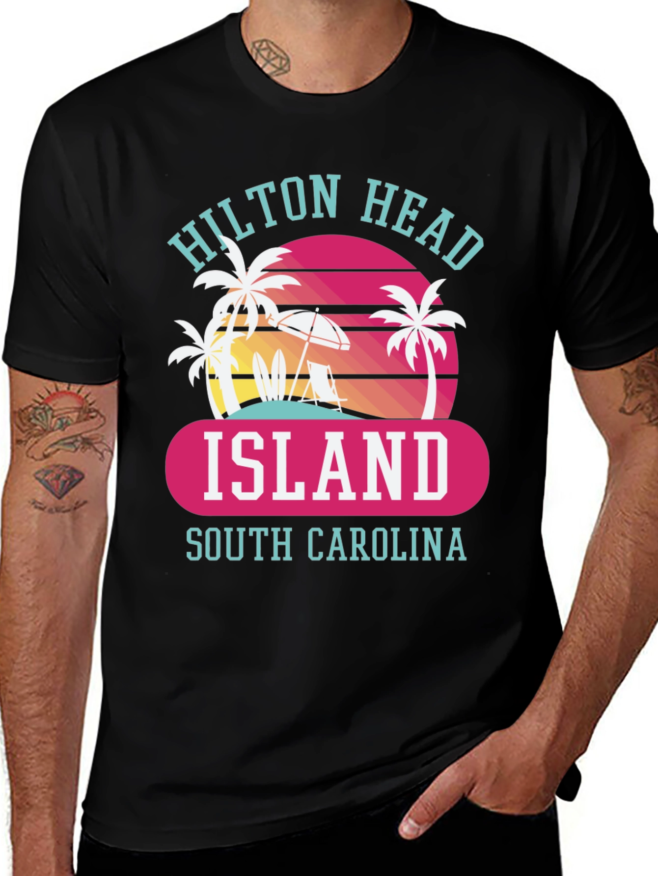 Hilton Head Island Tee - Retro Beach Design