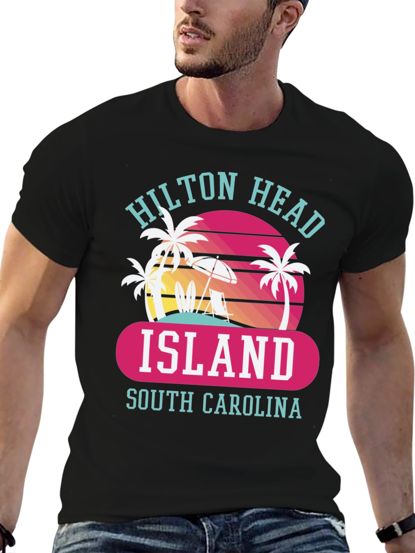 Hilton Head Island Tee - Retro Beach Design