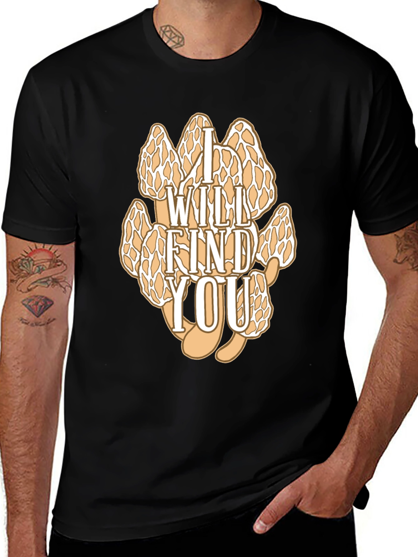 I Will Find You Morel Mushroom Graphic T-Shirt