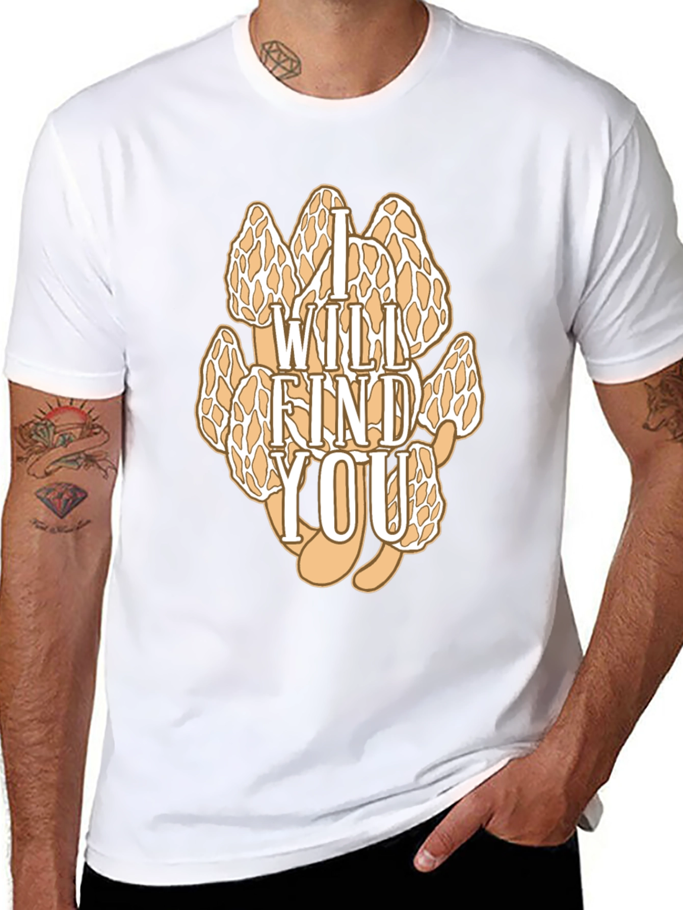 I Will Find You Morel Mushroom Graphic T-Shirt