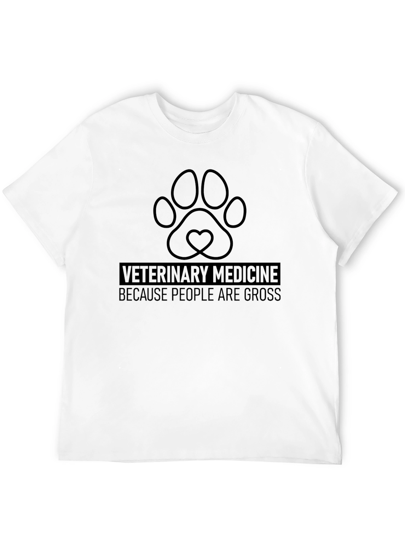 Veterinary Medicine Paw Print T-Shirt