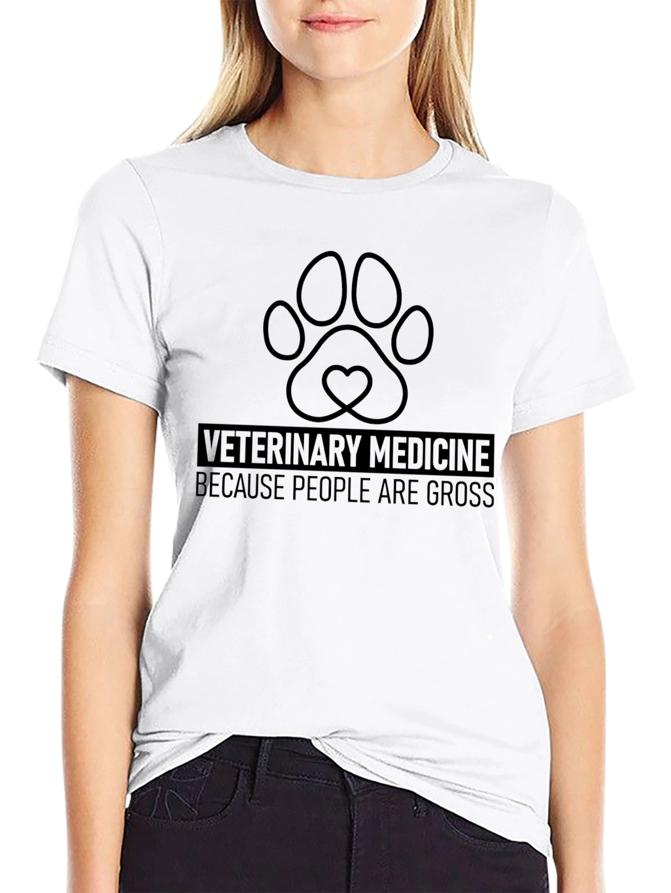 Veterinary Medicine Paw Print T-Shirt