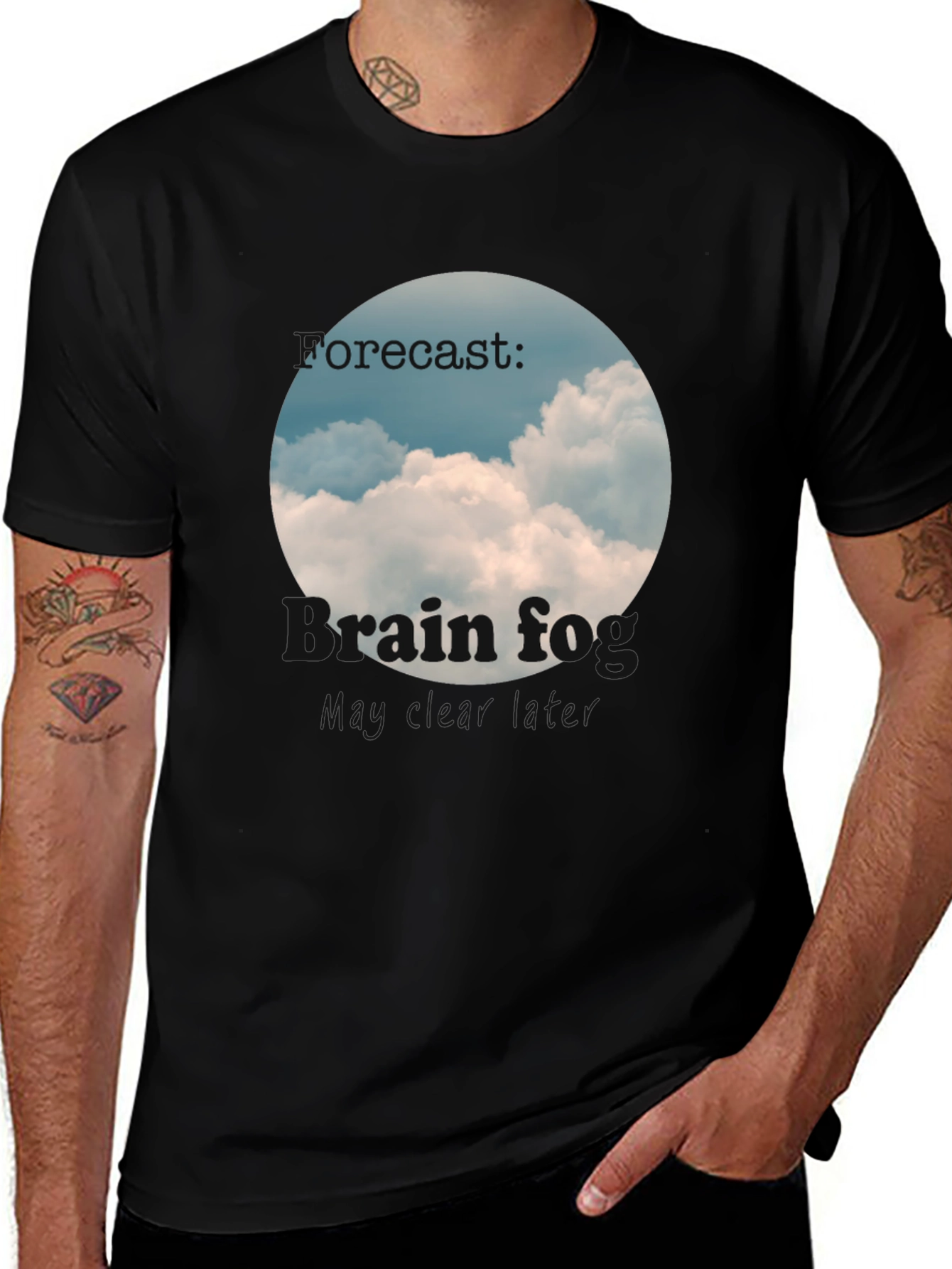 Brain Fog Forecast T-Shirt Cloudy Day Tee