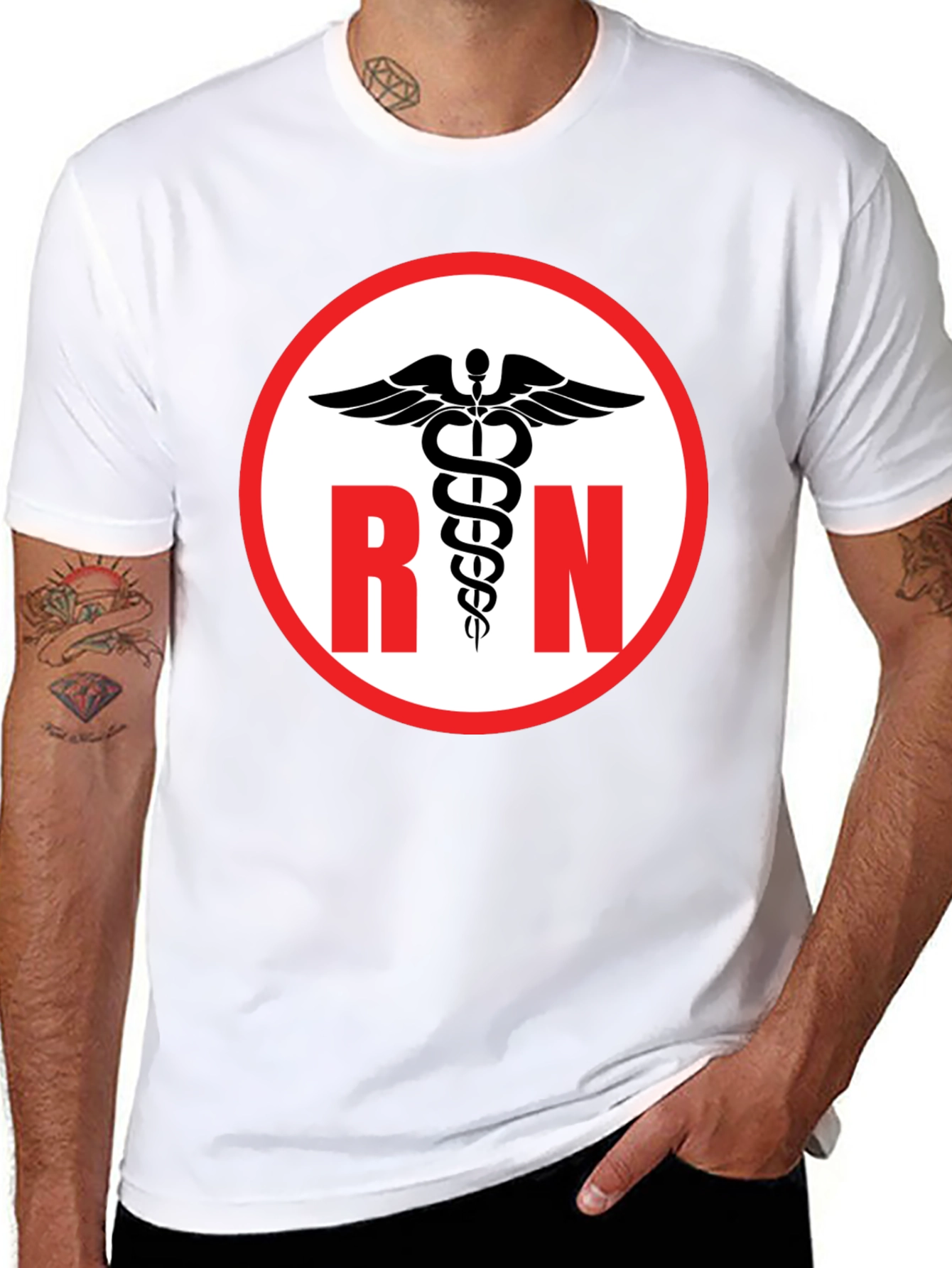 RN Caduceus T-Shirt - Registered Nurse Graphic Tee