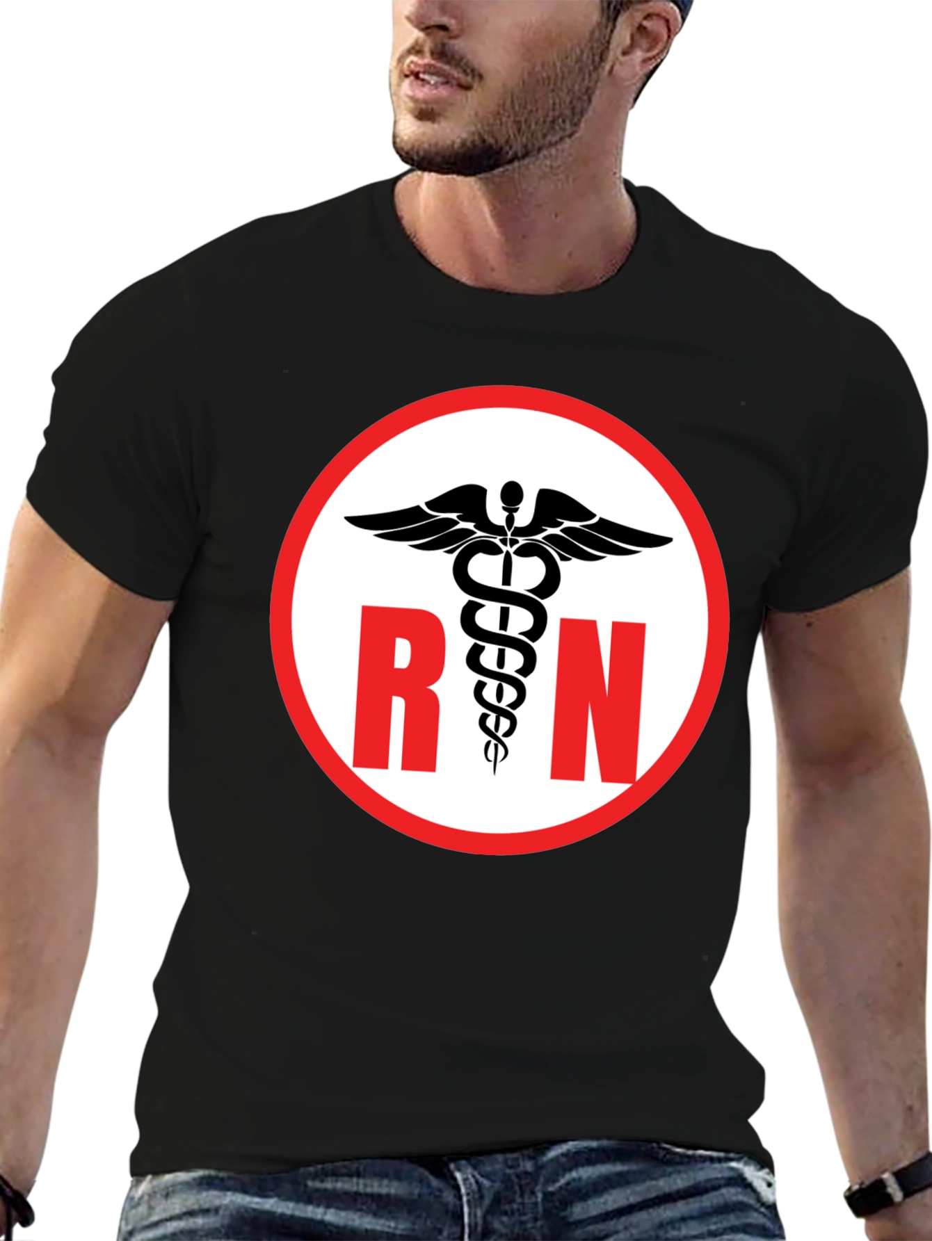 RN Caduceus T-Shirt - Registered Nurse Graphic Tee