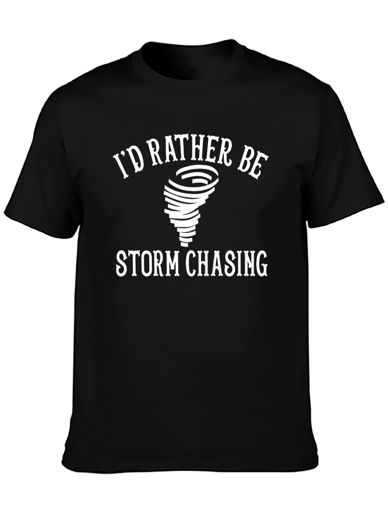 Storm Chasing Graphic Tee - Black Cotton Shirt