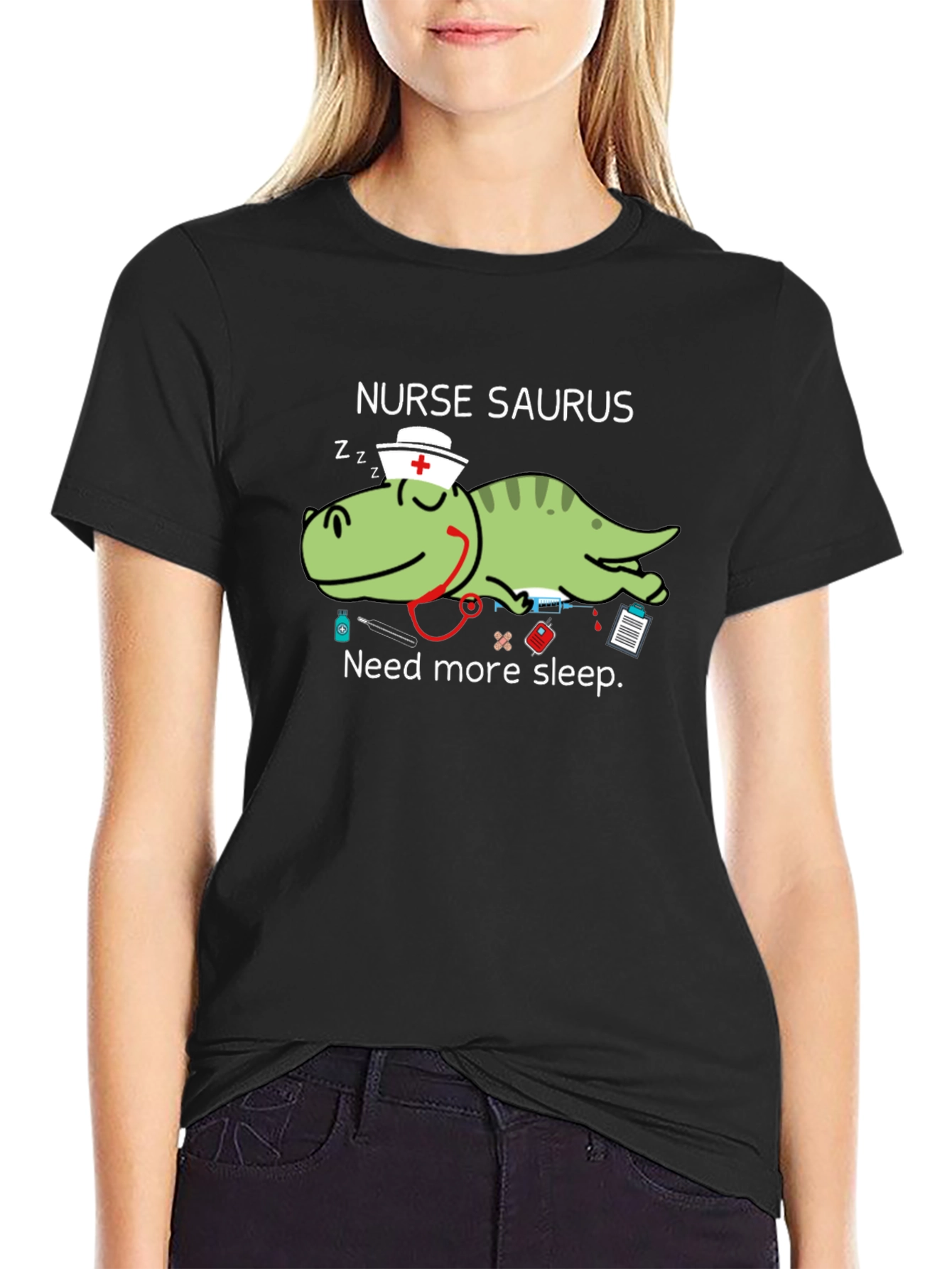 Nurse Saurus T-Shirt - Need More Sleep