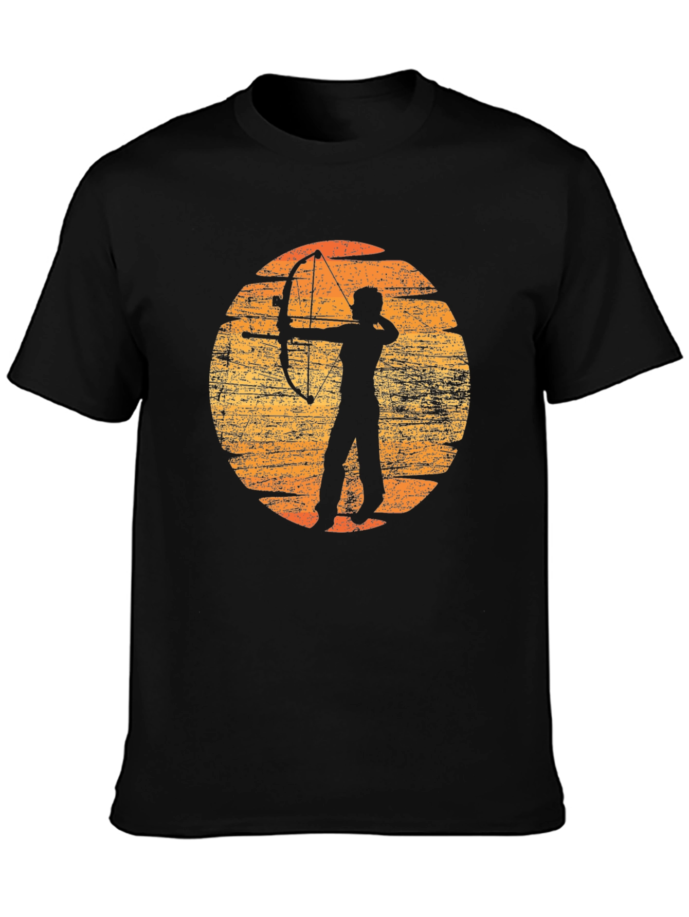Archery Silhouette Graphic T-Shirt - Black