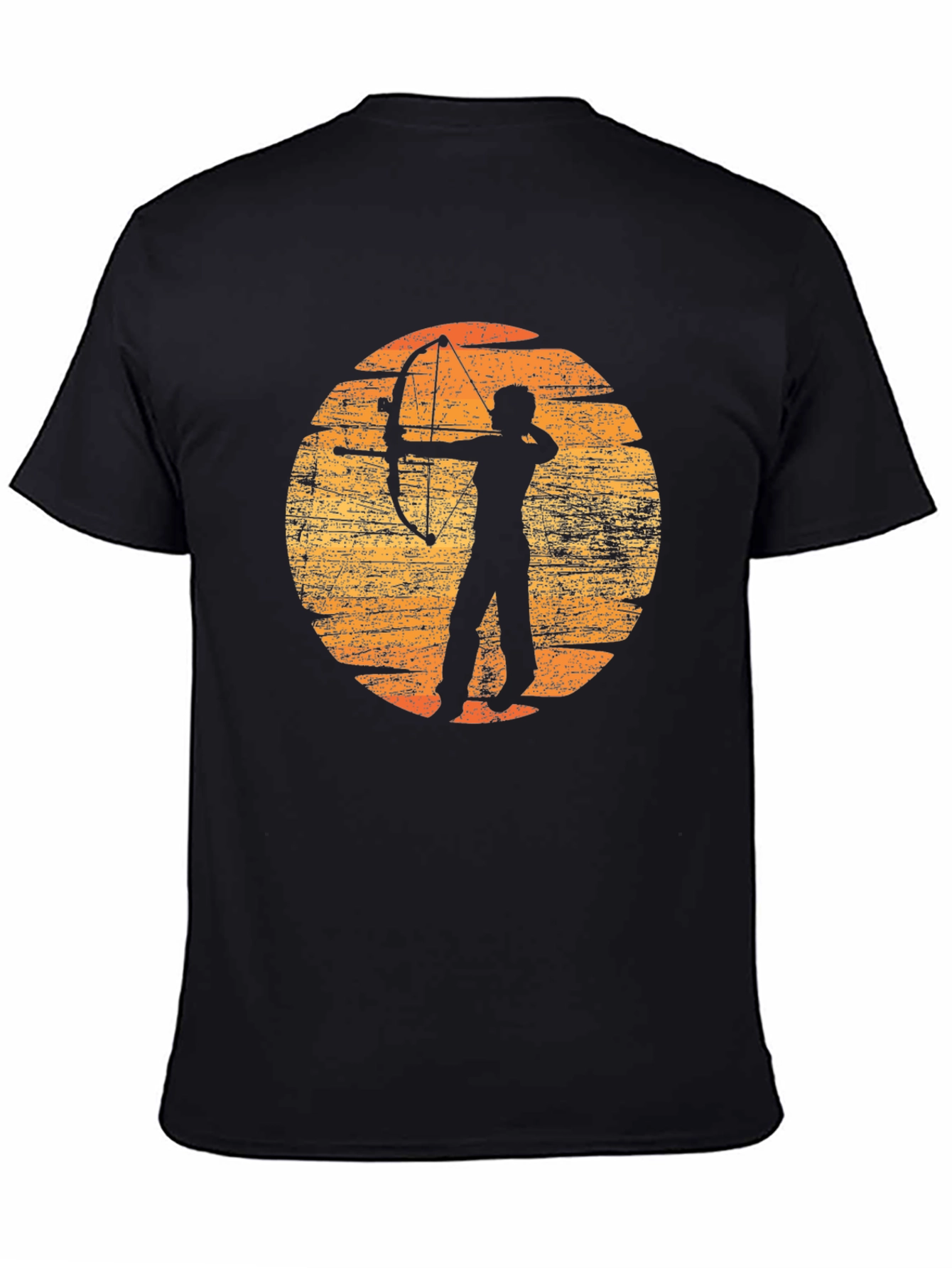 Archery Silhouette Graphic T-Shirt - Black