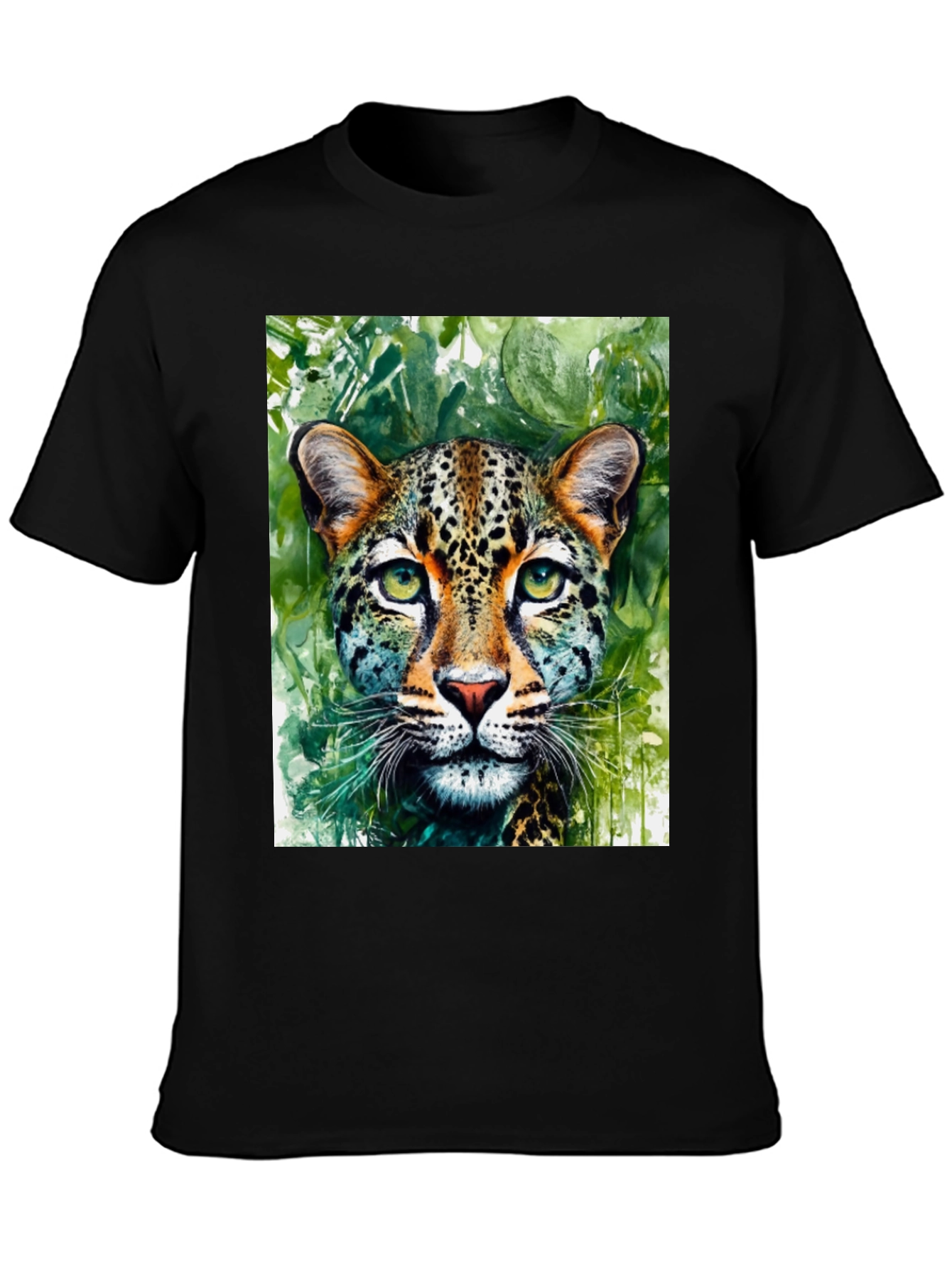 Leopard Watercolor Graphic T-Shirt