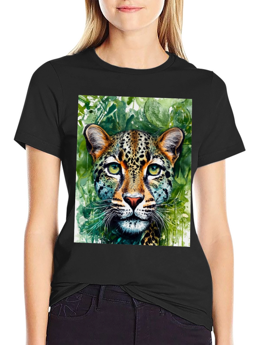 Leopard Watercolor Graphic T-Shirt