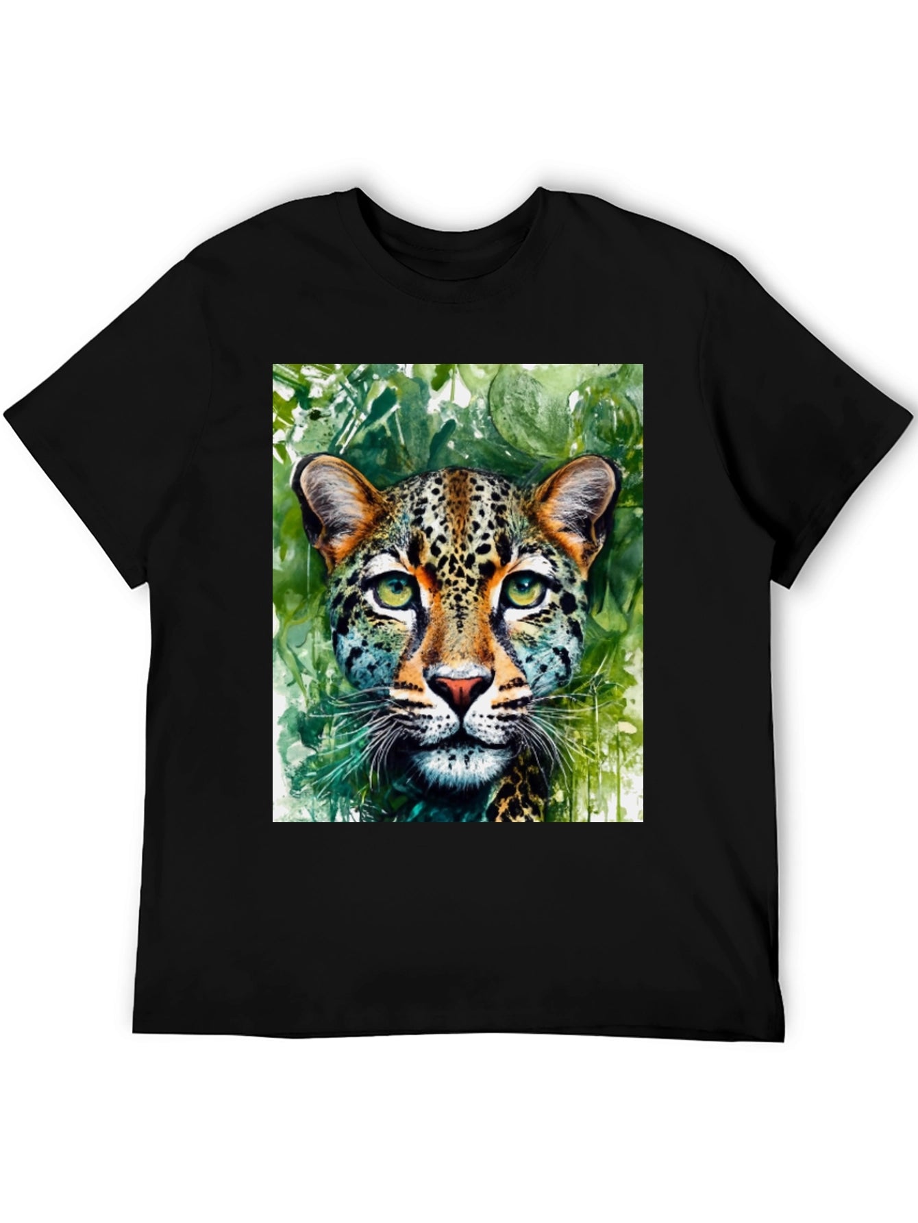 Leopard Watercolor Graphic T-Shirt