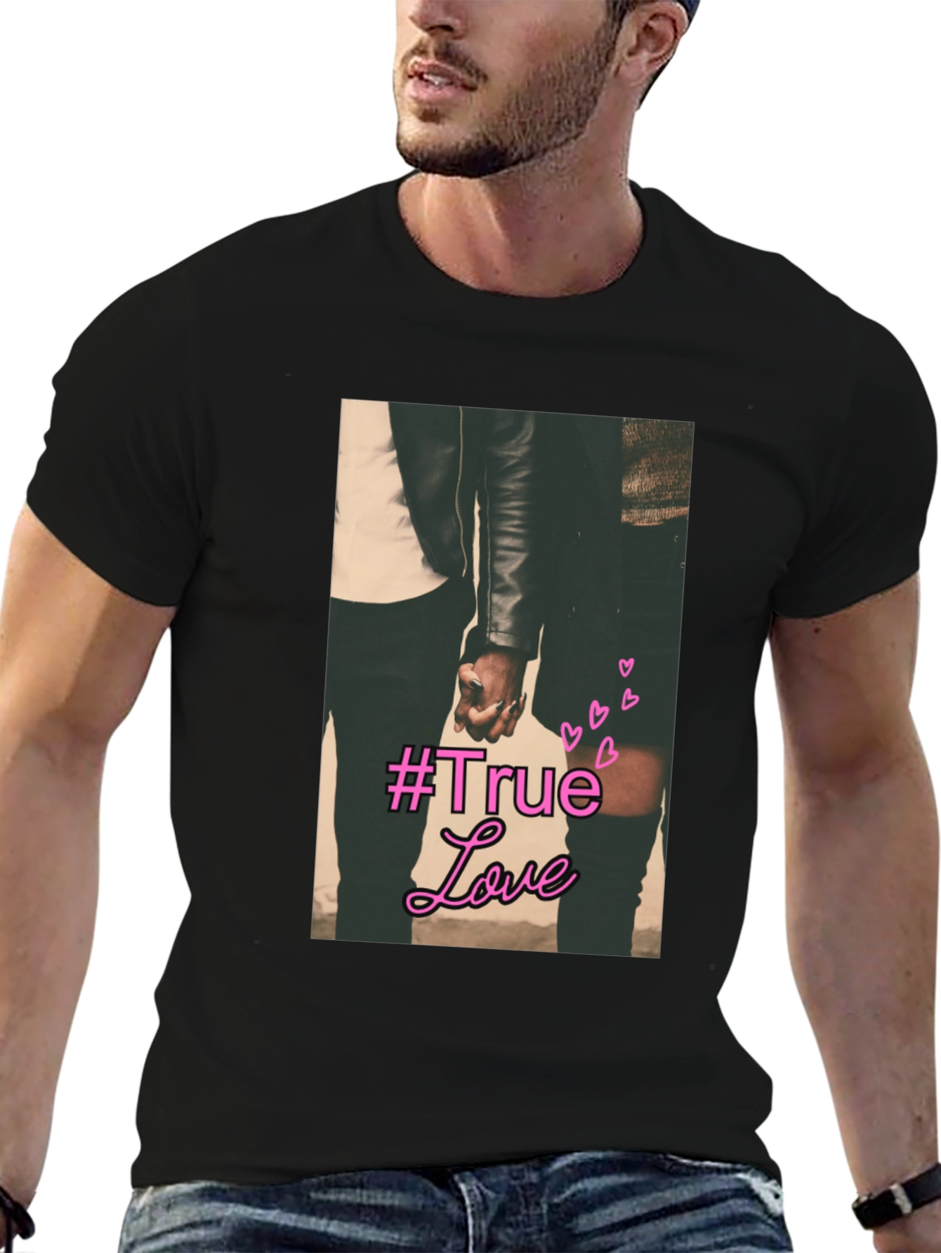 True Love Graphic Tee - Stylish Black T-Shirt