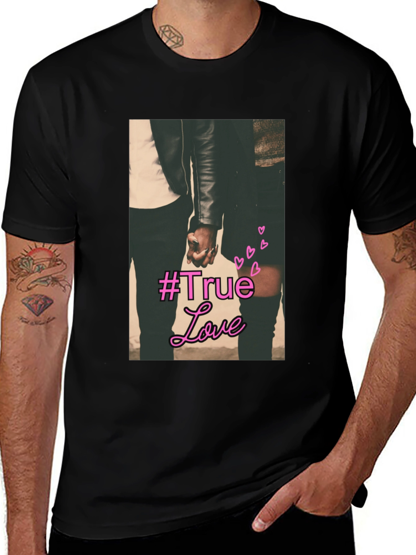 True Love Graphic Tee - Stylish Black T-Shirt