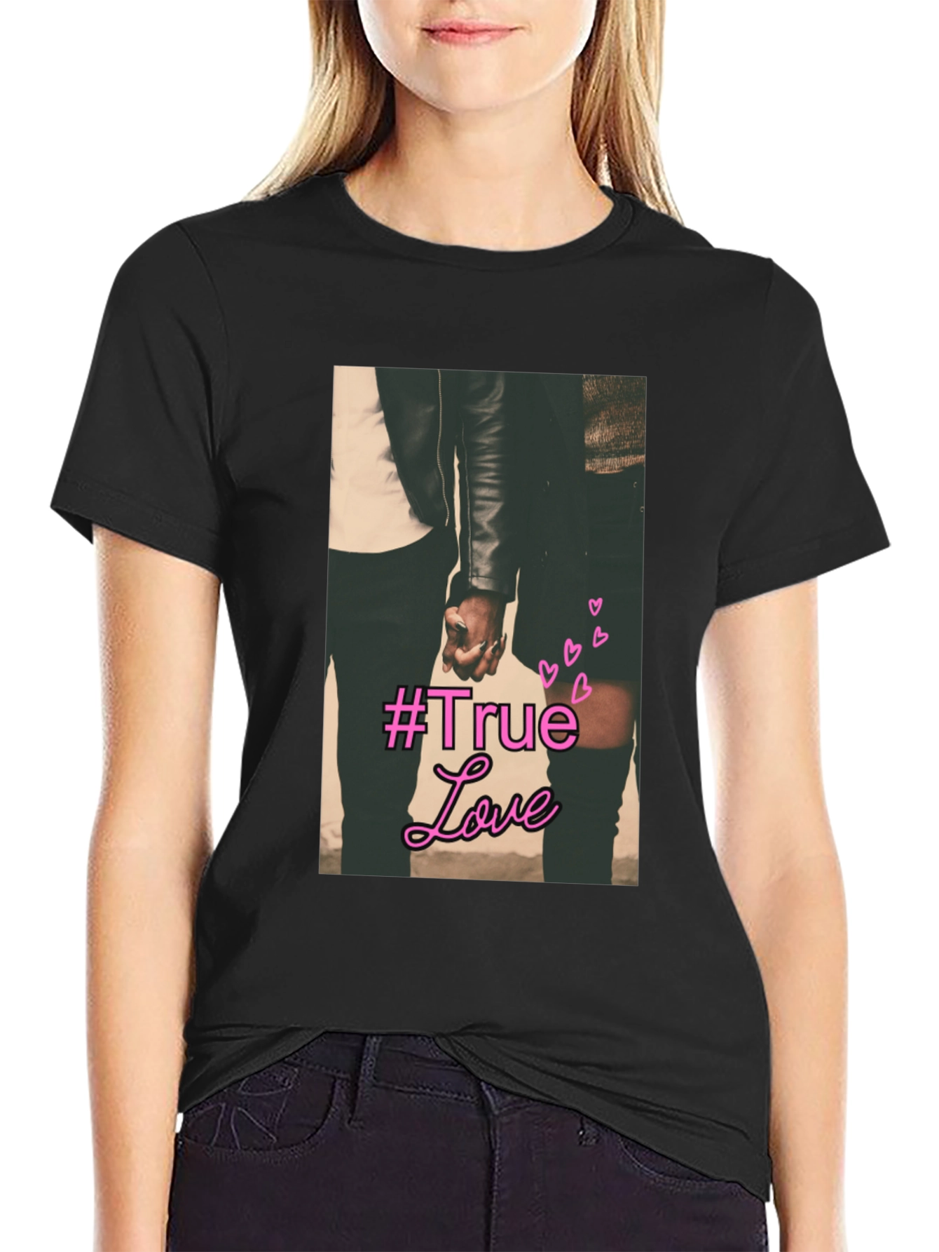 True Love Graphic Tee - Stylish Black T-Shirt