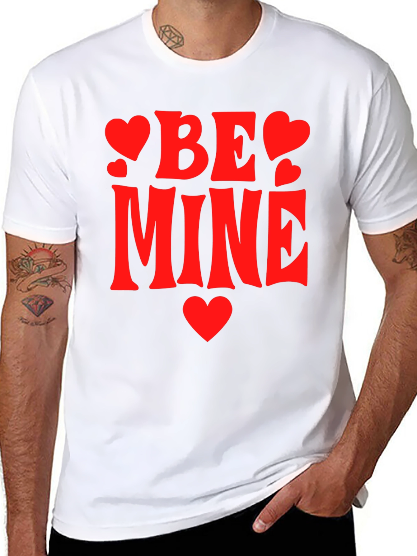 Be Mine Valentines T-Shirt - Black