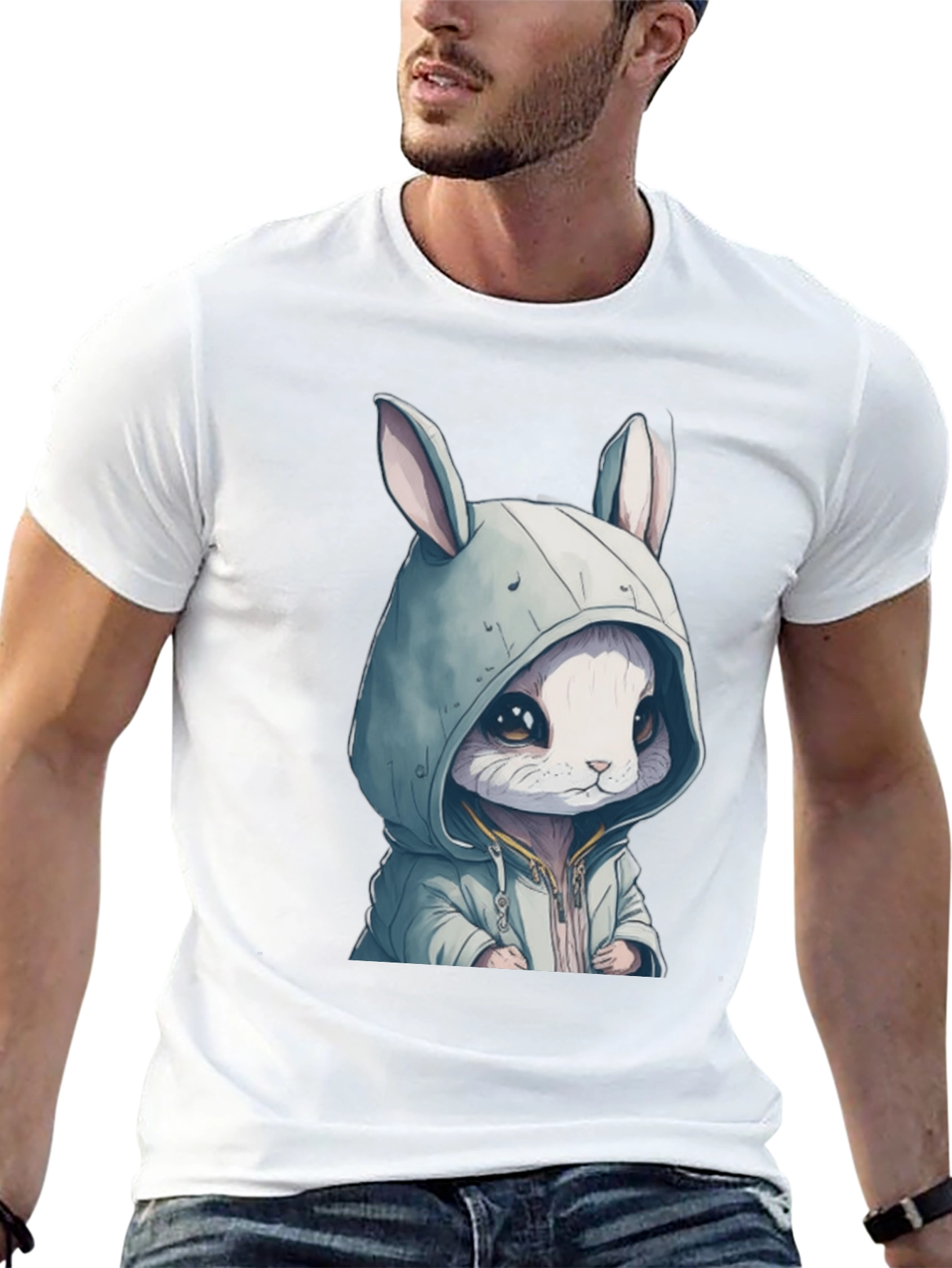 Bunny Hoodie Graphic T-Shirt