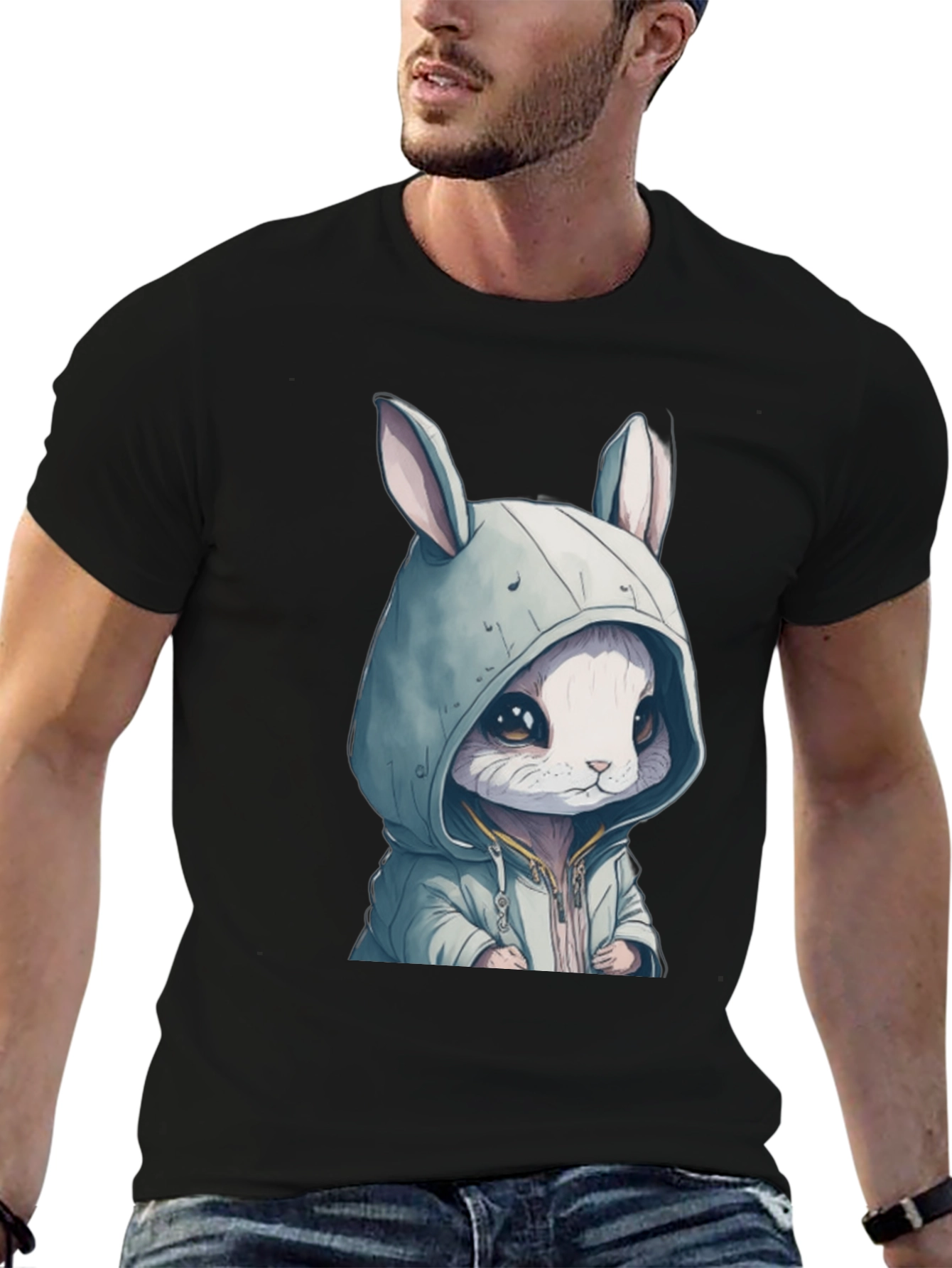 Bunny Hoodie Graphic T-Shirt