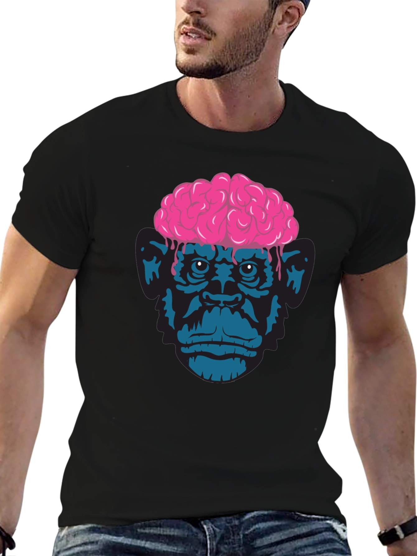 Brainy Ape Graphic Tee - Unique Funky Design