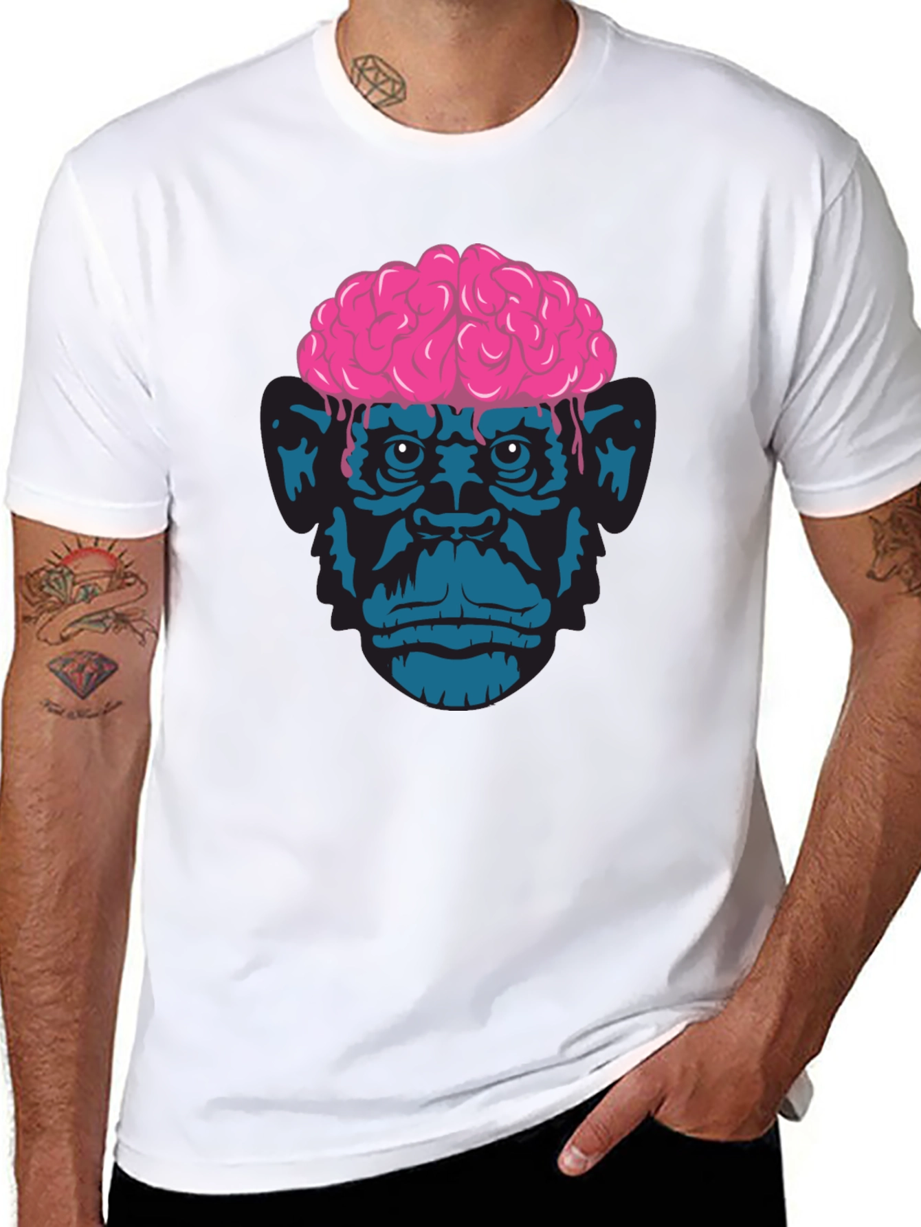 Brainy Ape Graphic Tee - Unique Funky Design