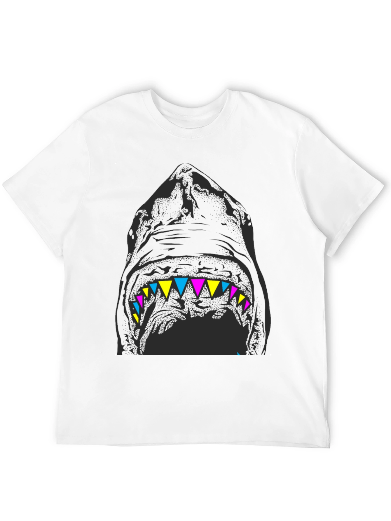 Mens Black Shark Graphic Tee - Bold & Edgy