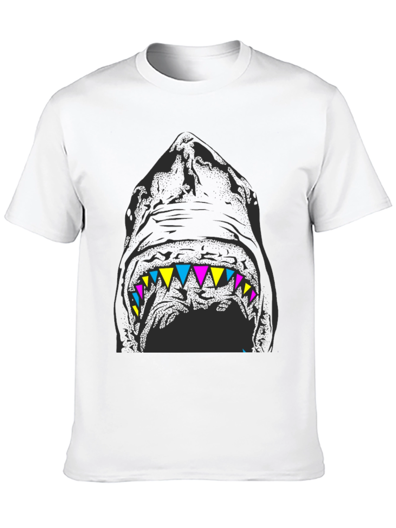 Mens Black Shark Graphic Tee - Bold & Edgy