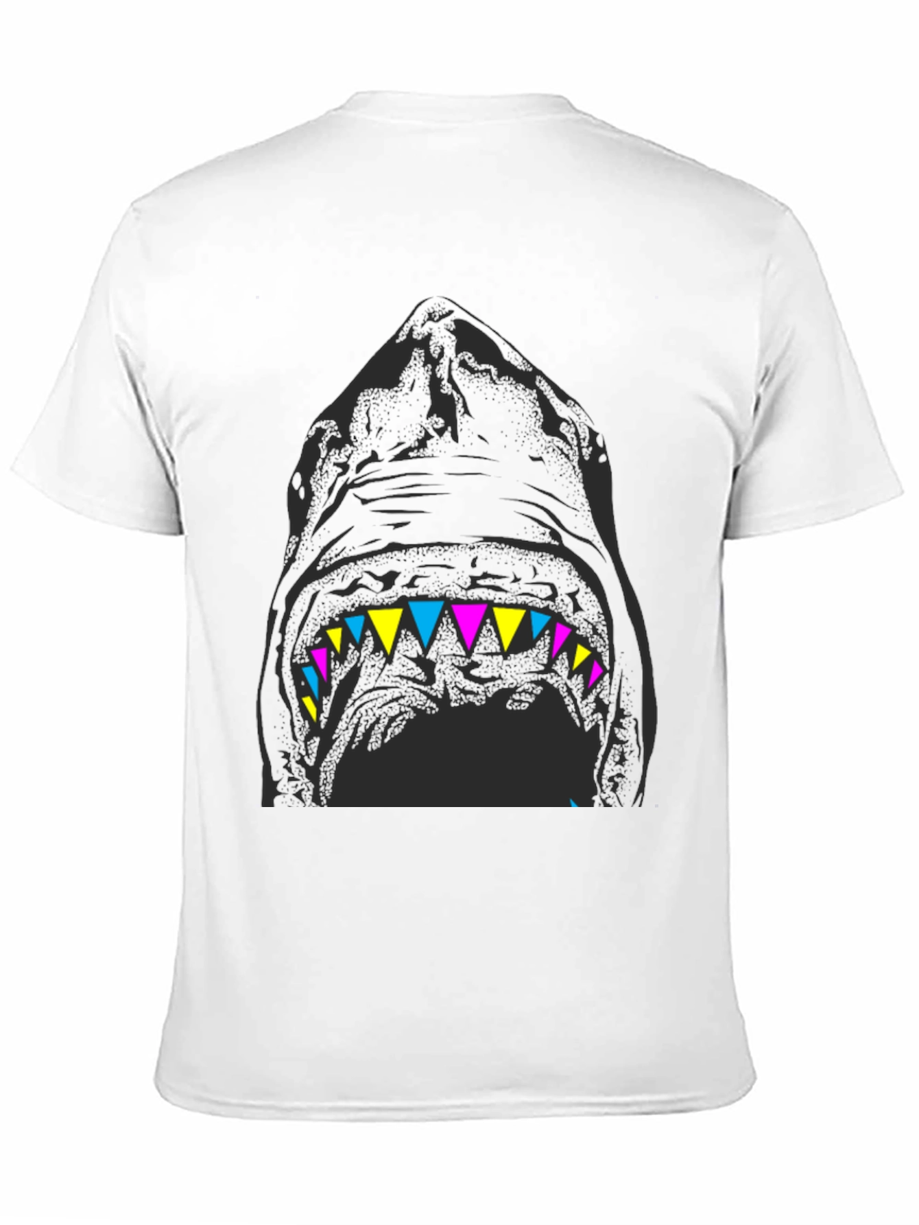 Mens Black Shark Graphic Tee - Bold & Edgy