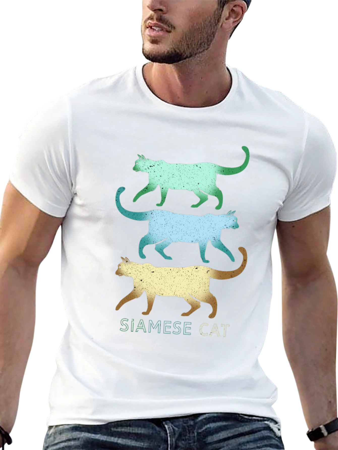 Siamese Cat Stack Graphic Tee