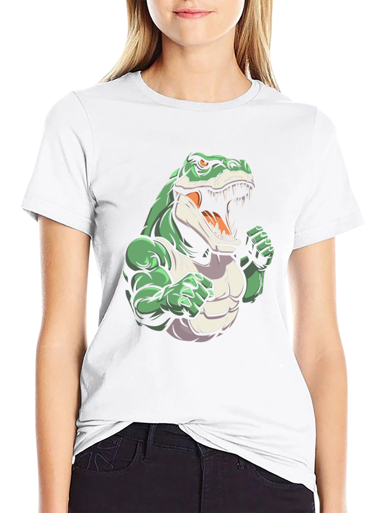 Dinosaur Gym T-Shirt - Cartoon Style