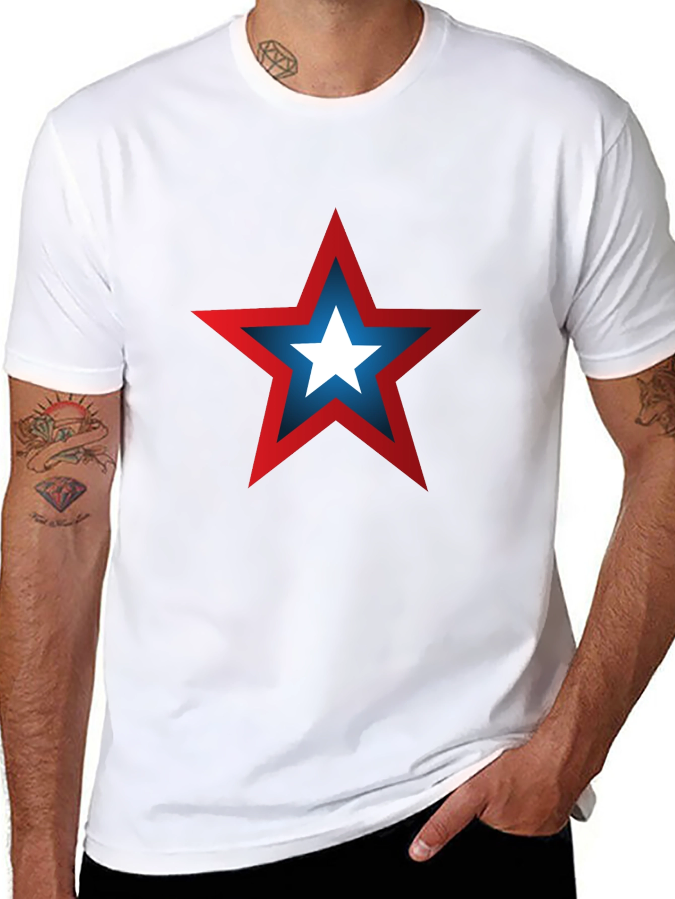 Star Graphic Tee - Patriotic Style