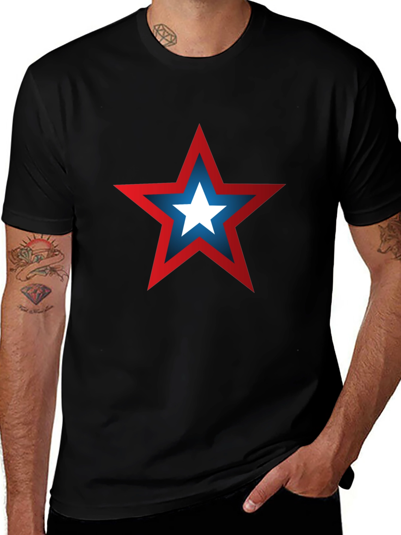 Star Graphic Tee - Patriotic Style