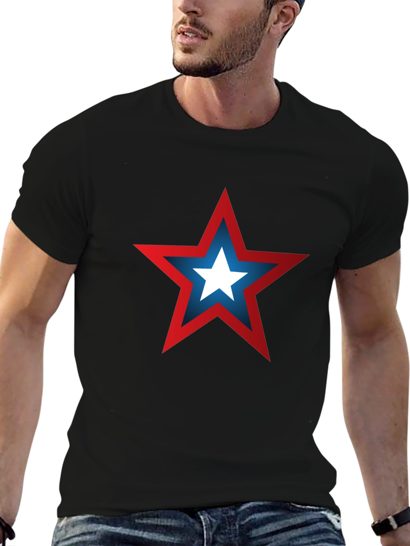 Star Graphic Tee - Patriotic Style