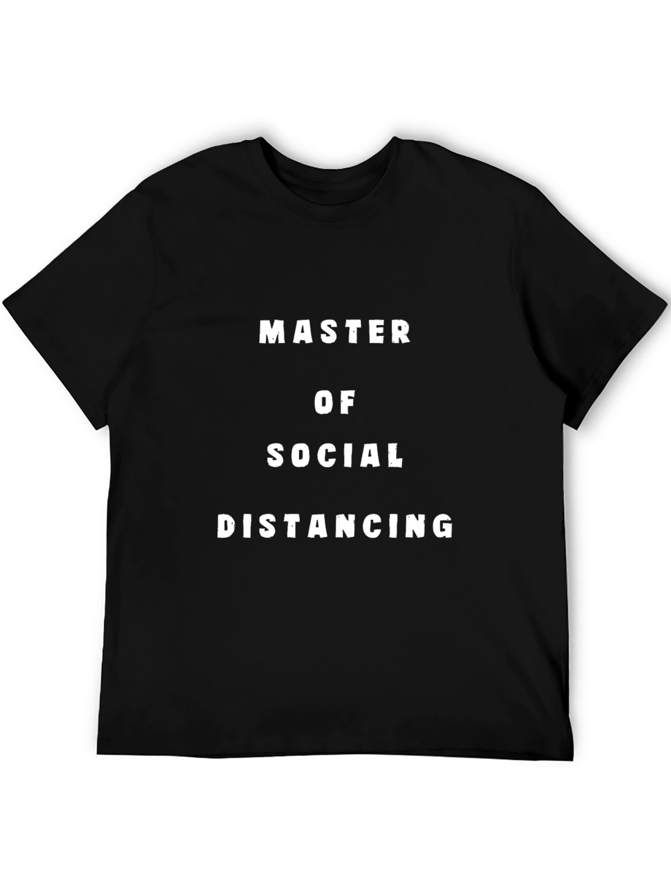 Master of Social Distancing Black Graphic Tee