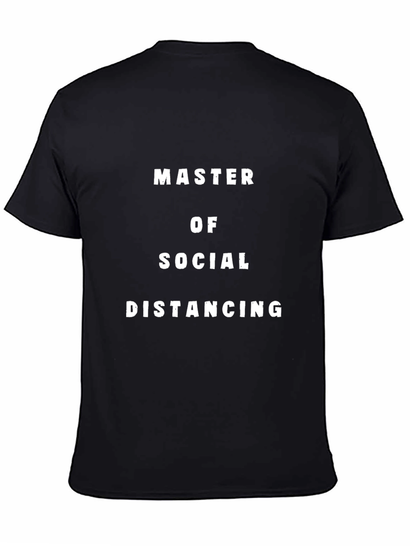 Master of Social Distancing Black Graphic Tee