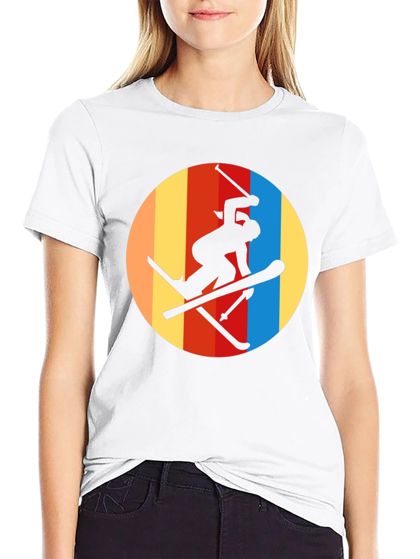 Retro Ski T-Shirt - Silhouette Graphic Tee