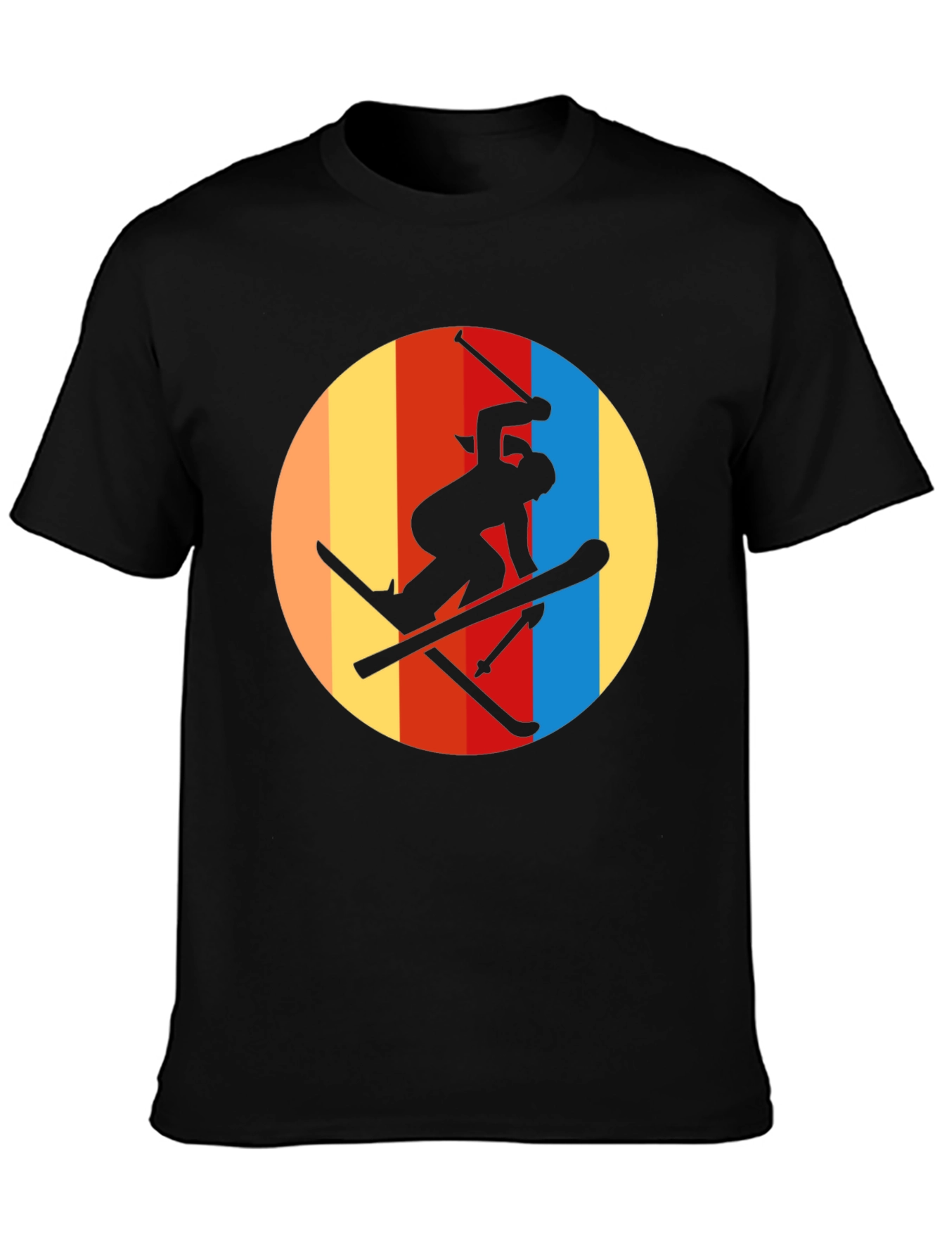 Retro Ski T-Shirt - Silhouette Graphic Tee